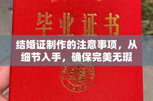 内丘结婚证制作的注意事项，从细节入手，确保完美无瑕