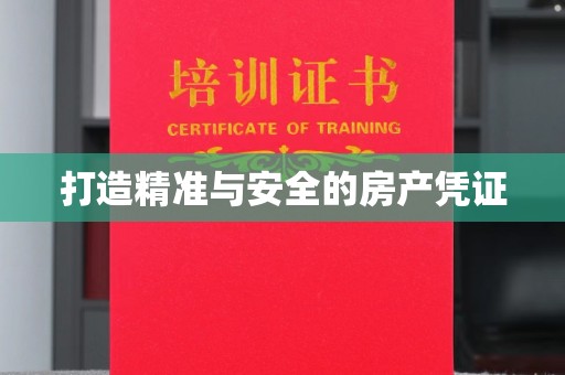 内丘打造精准与安全的房产凭证